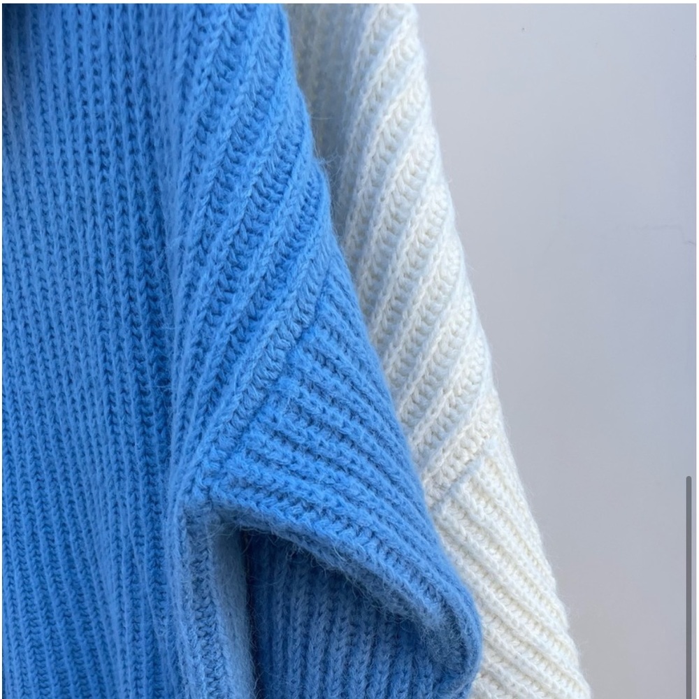 LAST 1! GORGEOUS Chunky Fuzzy Oversize Cozy Warm Cream Turtleneck Soft Sweater - Picture 9 of 11